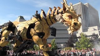 Towering dragon roams Ottawa streets [upl. by Pontius]