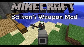 Minecraft Mod  Balkons Weapon Mod  Armas Canhões e Mais  145 [upl. by Affra]