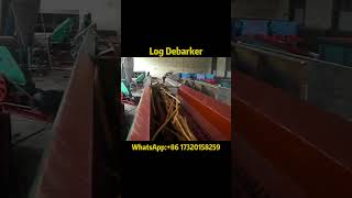 Log debarker wood peeler processing machine woodworking woodprocessing woodmachine debarker [upl. by Jeramey]