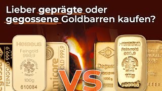 Sind geprägte Goldbarren besser als gegossene [upl. by Lita]