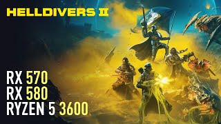 Helldivers 2  RX 570 4GB  RX 580  Performance test [upl. by Haseena466]