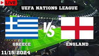 Greece VS England Live Match Today Score En Vivo UEFA Nations League 2024 [upl. by Yhtomiht]