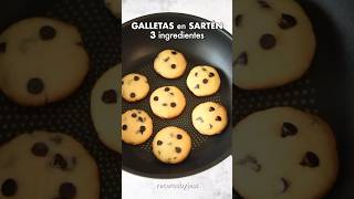 Galletas con 3 INGREDIENTES en la SARTÉN en 10 minutos 🍪 postresfaciles [upl. by Geaghan999]