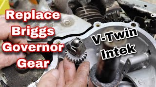 Easily Replace Briggs Governor Gear VTwin Intek Engine with Taryl [upl. by Atnoid812]