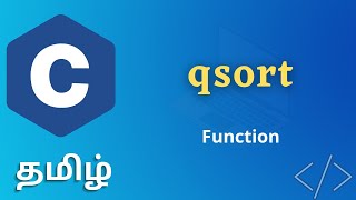 qsort Function In C Explained In Tamil  qsort CProgramming [upl. by Elleuqram]