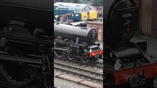 LMS 5XP Jubilee Freight Class66 steam locomotive 45596 Bahamas SVR Steamgala britishrail [upl. by Croix644]