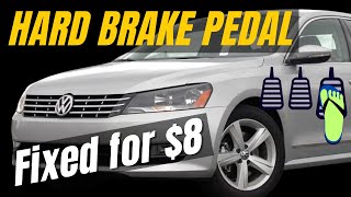 VW Hard Weak Brake Pedal FIX for 8 Golf Jetta Passat CC [upl. by Glassman]