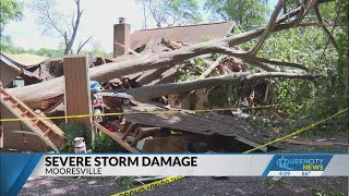 Video shows aftermath of severe storm damage in Mooresville [upl. by February]