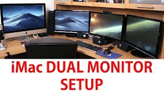 iMac Dual Monitor Screen Setup also sharing it with Windows PC as a third monitor for triple screen [upl. by Bea]