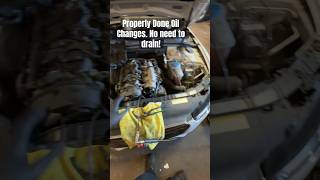 Oil Change Extraction mechanic mechaniclife audi garage automotive autorepair automobile car [upl. by Etiuqal]