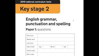 2019 SATs paper SPAG  grammar punctuation test walkthrough [upl. by Ashbey901]