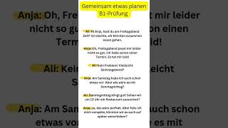 B1 mündliche prüfung gemeinsam etwas planen B1 zertifikat Deutsch lernen mit dialogen Deutsch hören [upl. by Egidius593]