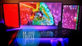 4K UHD Triple PC Monitors Review amp Setup [upl. by Tibbetts]