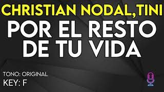 Christian Nodal Tini  Por El Resto De Tu Vida  Karaoke Instrumental [upl. by Norihs692]