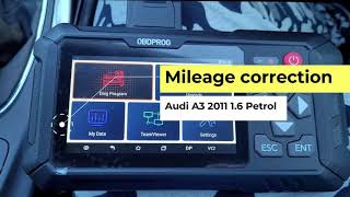 AUDI A3 16 PETROL 2011 MILEAGE CORRECTION USING OBDPROG DOCTOR M500 [upl. by Suez996]