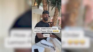 Jamie Foxx sings his Wingstop order for 700 wings [upl. by Elleiram535]