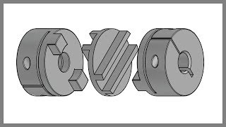 Making Oldhams Coupling in AutoCAD 3D [upl. by Sherry]