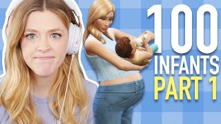 Can You Have 100 Babies In One Lifespan In The Sims 4  100 BABY CHALLENGE SPEEDRUN  Part 1 [upl. by Ainessey]