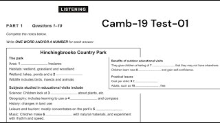 Cambridge 19 All Listening Test Part 1। All Part 1 Listening Practice ieltspreparation ielts [upl. by Chien141]