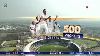 Ravichandran Ashwin claimed his 500th Test wicket  3rd Test  Day 2  IND vs ENG [upl. by Nnov]