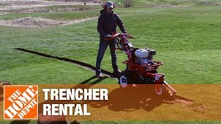 Trencher Rental  The Home Depot Rental [upl. by Ecnarrot743]