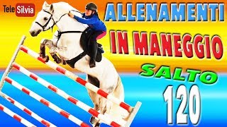 I MIEI ALLENAMENTI SALTANDO 120 cm  Lezione di equitazione salto ostacoli in maneggio [upl. by Reldnahc586]