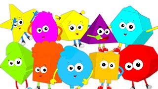 Ten Little Shapes Preschool Learning and Song for Kids [upl. by Tillfourd]