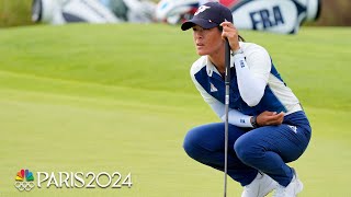 Celine Boutier dominates Round 1 Ashleigh Buhai second on womens golf leaderboard  Paris Olympics [upl. by Almeida]