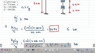 steel column with braced and unbraced lengths  sample problem [upl. by Ahsetel]