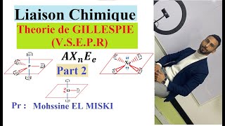 Liaison chimique  théorie de GILLESPIE VSEPR part 2 [upl. by Orodoet286]