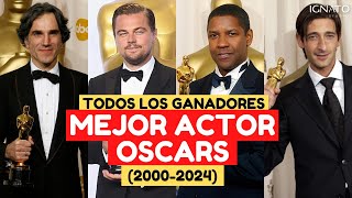 OSCARS GANADORES A MEJOR ACTOR 20002024 [upl. by Haroved84]