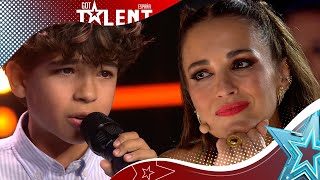 La VOZ de este jilguerillo pone la piel de gallina al jurado  Audiciones 7  Got Talent España 2023 [upl. by Ynneh]