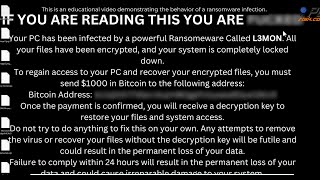 L3MON ransomware  how to remove [upl. by Kinnon]