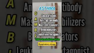 🔥Learn Respiratory Drugs Easily Best Mnemonics  pharma mbbs study tricks doctor shorts neet [upl. by Brenton]