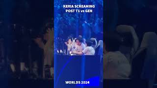 Keria EXPLODES after T1 vs GenG Ending worlds2024 lolesports [upl. by Nilyac205]