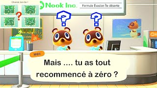 Je recommence tout à zéro 😱  animal crossing [upl. by Ataner]