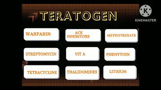 Teratogenic agents drugs Contraindications drugs of pregnancyFoetus malformations [upl. by Shipley]