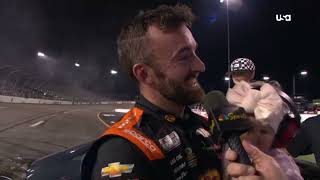 austin dillon wrecks joey logano and denny hamlin for the win reactions [upl. by Trilbie]