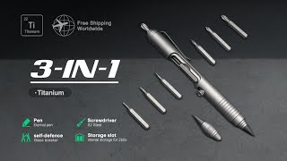 Now on Kickstarter Titanium Bolt Action MultiTool Pen [upl. by Analise]