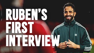 Ruben Amorim First Interview 🗣️🏟️ [upl. by Rodenhouse]