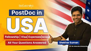 PostDoc In USA  Fellowship  Visa Expenses  Scope  All Your Questions Answered [upl. by Ashwin]