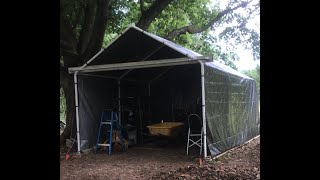 Portable garage recover with harbor freight tarps [upl. by Chisholm933]