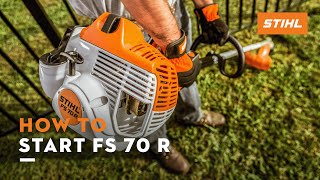 How to Start FS 70 R  STIHL Tutorial [upl. by Ahsier965]