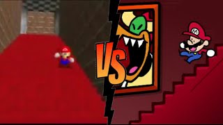 Super mario 64 speedrun terminalmontage animation vs Speedrun REAL comparaciónFlippyTGamer [upl. by Sams]