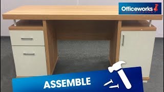 Oslo Twin Cabinet Desk Assembly Instructions [upl. by Lynelle]