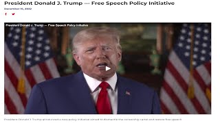 President Donald J Trump — Free Speech Policy Initiative December 15 2022 Google Facebook X Rumble [upl. by Rodger769]