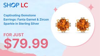 Premium Fanta Garnet amp White Zircon Star Earrings 18K Vermeil 100 ctw [upl. by Rigby12]