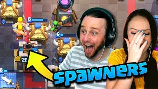 MASS SPAWNERS ARE NUTS 2v2 Clash Royale [upl. by Nerra]