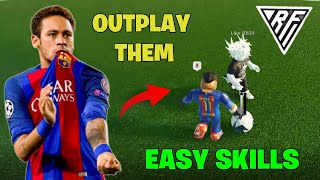 RF24 EASIEST AND BEST SKILLS TO DRIBBLE TOTURIAL ROBLOX REAL FUTBOL24 [upl. by Ahselef]