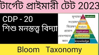 Bloom taxonomy bloom Taxonomy in Bengali cognitive domain primary Tet wb Tet child psychology [upl. by Zul977]